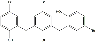 2,6-Bis(2-hydroxy-5-bromobenzyl)-4-bromophenol, 35280-40-1, 结构式