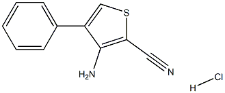 3-AMINO-4-PHENYLTHIOPHENE-2-CARBONITRILE,Hydrochloride Structure