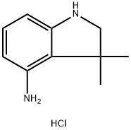 3,3-dimethylindolin-4-amine hydrochloride 结构式