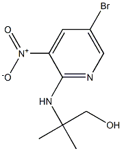 2-((5-bromo-3-nitropyridin-2-yl)amino)-2-methylpropan-1-ol, 1493658-98-2, 结构式