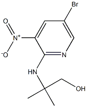 2-((5-bromo-3-nitropyridin-2-yl)amino)-2-methylpropan-1-ol 结构式