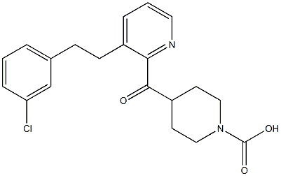 4-[[3-[2-(3-氯苯基)乙基]-2-吡啶基]羰基]-1-哌啶羧酸乙酯, , 结构式