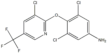 3,5-Dichloro-4-((3-chloro-5-(trifluoromethyl)pyridin-2-yl)oxy)aniline 结构式