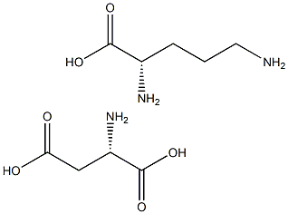 L-ornithine aspartate 化学構造式