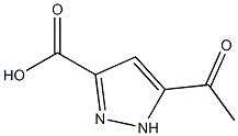 5-乙酰基-1H-吡唑-3-羧酸, , 结构式