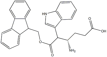 (S)-Fmoc-4-amino-5-(3-indolyl)pentanoic acid,,结构式