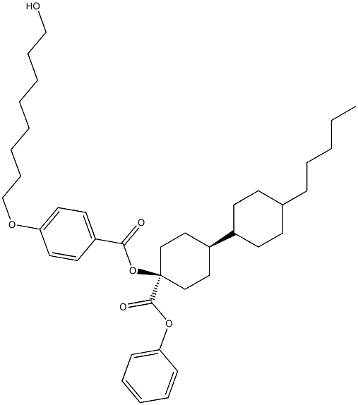 4-((4-((8-hydroxyoctyl)oxy)benzoyl)oxy)phenyl trans,trans-4'-pentyl-[1,1'-bi(cyclohexane)]-4-carboxylate 化学構造式