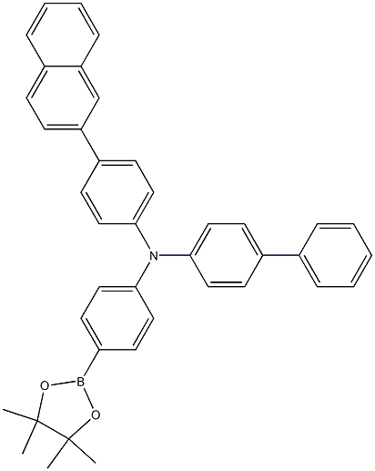 N-(4-(naphthalen-2-yl)phenyl)-N-(4-(4,4,5,5-tetramethyl-1,3,2-dioxaborolan-2-yl)phenyl)-[1,1'-biphenyl]-4-amine Structure