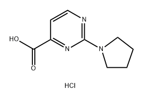 2-(pyrrolidin-1-yl)pyrimidine-4-carboxylic acid hydrochloride Struktur