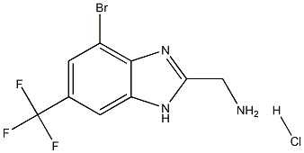 C-(4-BROMO-6-TRIFLUOROMETHYL-1H-BENZIMIDAZOL-2-YL)-METHYLAMINE HYDROCHLORIDE Struktur