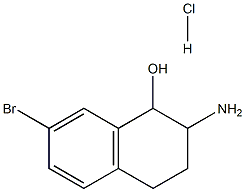 2-AMINO-7-BROMO-1,2,3,4-TETRAHYDRO-NAPHTHALEN-1-OL HYDROCHLORIDE Structure