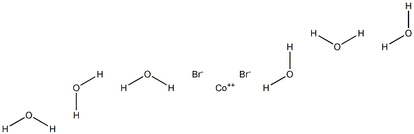 Cobalt(II) bromide hexahydrate 化学構造式