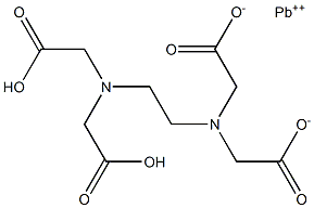 Lead(II) dihydrogen EDTA 结构式