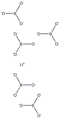 Lithium pentaborate 化学構造式