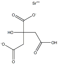 Strontium hydrogen citrate Struktur