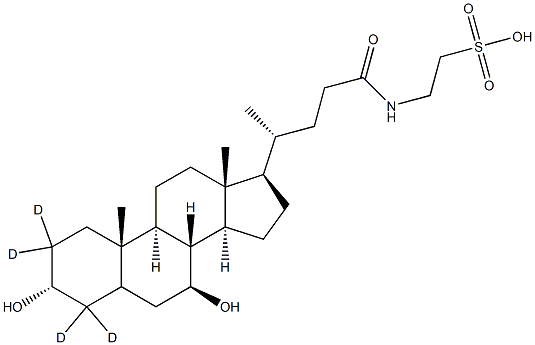 Tauroursodeoxycholic-2,2,4,4-D4 Acid Structure