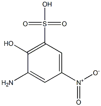4-硝基-2-氨基苯酚-6-磺酸, , 结构式