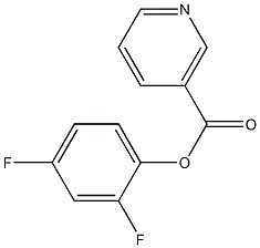2,4-二氟苯肼烟酸盐, , 结构式