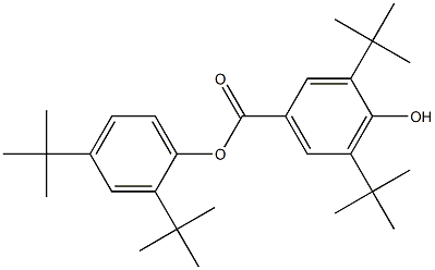 3,5-二叔丁基-4-羟基苯甲酸-2',4'-二叔丁基苯酚酯,,结构式