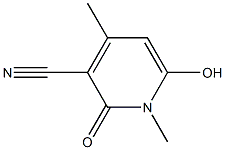 N-甲基-6-羟基-3-氰基-4-甲基吡啶酮, , 结构式