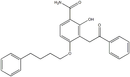 2-hydroxy-3-[4-(4-phenylbutoxy)benzamide]acetophenone Structure