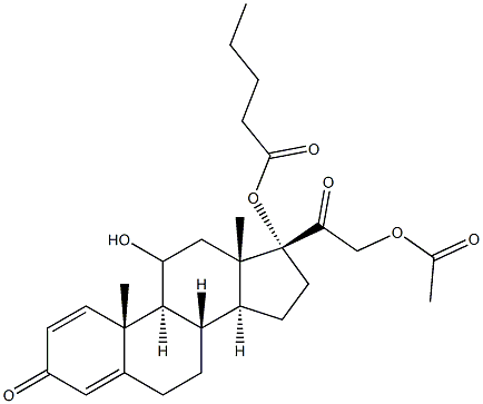 Prednisolone acetate valerate Structure
