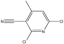 2,6-dichloro-4-methyl-3-cyanopyridine 化学構造式