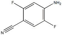 4-氨基-2,5-二氟苯腈,,结构式