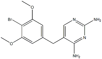 5-[(4-溴-3,5-二甲氧基苯)甲基]-2,4-嘧啶二胺, , 结构式