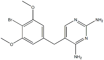 5-[(4-溴-3,5-二甲氧基苯)甲基]-2,4-嘧啶二胺,,结构式