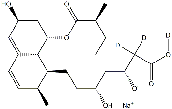 Pravastatin-D3, Sodium Salt 化学構造式