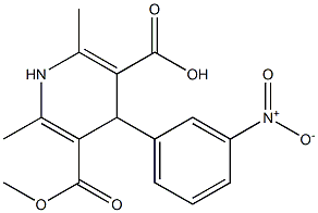 5-METHOXYCATBONYL-2,6-DIMETHYL-4-(3-NITROPHENYL)-1,4-DIHYDROPYRIDINE-3-CARBOXYLICACID Struktur