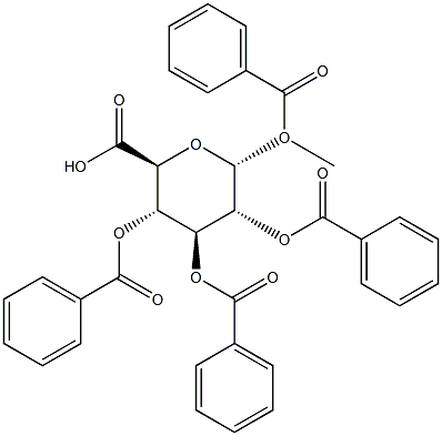 1,2,3,4-Tetra-O-benzoyl-a-D-glucuronidemethylester,,结构式