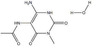 5-Acetamido-6-amino-3-methyluracilhydrate Struktur