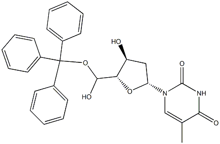 5'-O-Trityl-3'-b-hydroxy-D-thymidine Structure