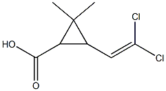 3-(2,2-dichloroethenyl)-2,2-dimethylcyclo propanecarboxlic acid 化学構造式