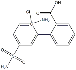 4-chloro-3-sulfanilamidebenzoic acid Structure