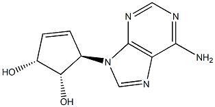 (1R,4R,5S)-4-(6-aminopurin-9-yl)cyclopent-2-ene-1,5-diol Structure