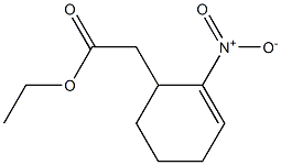 2-Cyclohexene-1-acetic acid, 2-nitro-, ethyl ester 化学構造式