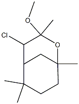 4-Chloro-3-methoxy-1,3,6,6-tetramethyl-2-oxabicyclo[3.3.1]nonane 结构式