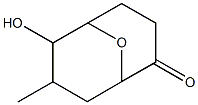 6-Hydroxy-7-methyl-9-oxabicyclo[3.3.1]nonan-2-one Struktur