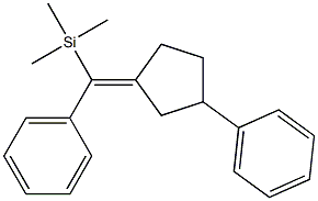 Cyclopentane, 1-phenyl-3-(1-phenyl-1-trimethylsilylmethylene)- 化学構造式