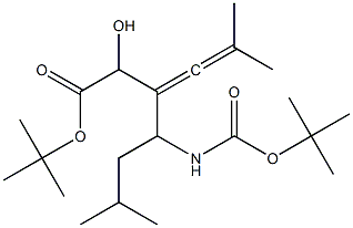 tert-Butyl 3-(1-[(tert-butoxycarbonyl)amino]-3-methylbutyl)-2-hydroxy- 5-methyl-3,4-hexadienoate Structure