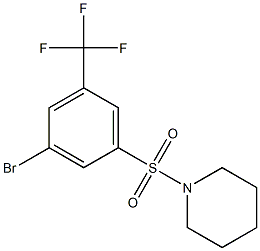 1-{[3-Bromo-5-(trifluoromethyl)phenyl]sulphonyl}piperidine Struktur