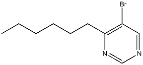 5-Bromo-4-hexylpyrimidine,,结构式