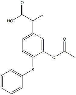 5-(1-CARBOXYETHYL)-2-(PHENYLTHIO)PHENYL ACETIC ACID,,结构式