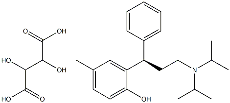 L-(+)- TOLTERODINE TARTRATE Structure