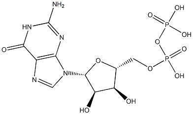 guanosine diphosphate 化学構造式
