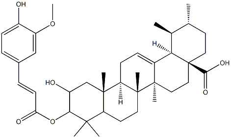 3-feruloyloxy-2-hydroxyurs-12-en-28-oic acid Structure