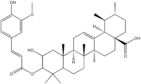 3-feruloyloxy-2-hydroxyurs-12-en-28-oic acid 结构式